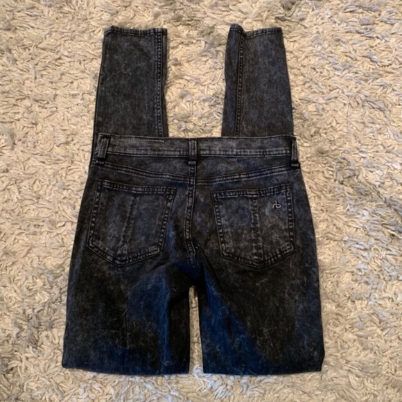 Rag & Bone black Legging Rosebowl Acid Wash Jeans - Picture 8 of 8